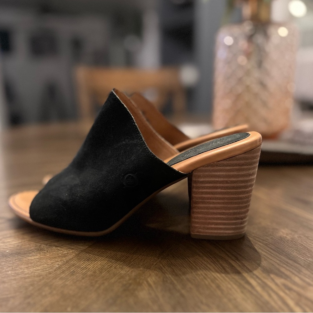 Black Suede Women's Mules